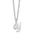 Rhodium Over Sterling Silver Letter Y Initial Necklace