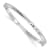 Rhodium Over 14K White Gold Diamond-cut and Laser-cut Fancy Hinged
Bangle Bracelet
