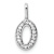 14K White Gold Diamond Letter 0 Pendant