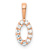 14k Rose Gold Diamond Number 0 Pendant