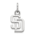 Rhodium Over Sterling Silver MLB San Diego Padres LogoArt Pendant