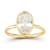 Rachel Zoe Oval CZ Solitaire Ring in 14K Gold Over Sterling Silver