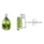 8x5mm Pear Shape Peridot with Diamond Accents 14k White Gold Stud Earrings