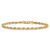 14k Yellow Gold 3mm Rope Link Bracelet, 8 Inches