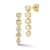 Rachel Zoe Mixed Shape CZ Dangle Earrings in 14K Gold Over Sterling Silver