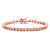 CZ Tennis Bracelet In 18K Rose Gold Over Sterling Silver
