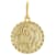 Virgo Zodiac Medallion Pendant In Solid 14K Yellow Gold