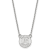 Rhodium Over Sterling Silver MLB LogoArt Oakland Athletics Pendant Necklace
