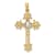 14K Yellow Gold 5x3mm Oval Cubic Zirconia Cross Pendant