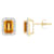 7x5mm Emerald Cut Citrine And Created White Sapphire 10k Yellow Gold
Halo Stud Earrings
