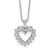 Rhodium Over 14k White Gold Lab Grown Diamond VS/SI GH, Heart Pendant Necklace