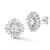 Sterling Statements Rhodium Over Sterling Silver CZ Cluster Studs