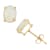 Oval Lab Created Opal 10K Yellow Gold Earrings 5.4ctw