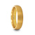 MILLER Gold Plated Tungsten Domed Ring with Brushed Finish 4mm