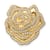 14k Yellow Gold Diamond Fancy Flower Chain Slide Pendant