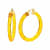 14K Yellow Gold Over Sterling Silver Painted Hoops in Golden