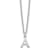 Rhodium Over Sterling Silver Cutout Letter A Initial Necklace