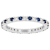 Sapphire Color CZ Eternity Band Ring In Sterling Silver 1.76ctw