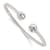 Sterling Silver Textured Love Knot Cuff Bracelet
