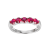 Lab Created Ruby Platinum Over Sterling Silver Ring 1.30ctw