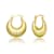 Seashell Hoop Earrings In 14K Gold Over Brass