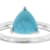 Turquoise Trillion Solitaire Ring In Platinum Over Sterling Silver 8mm