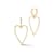 Rachel Zoe CZ Open Heart Charm Dangle Earrings in 14K Gold Over Sterling Silver