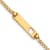 14k Yellow Gold Cut-out Heart Curb Link ID Bracelet
