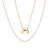 CZ Initial M Tennis Necklace And Pendant Set In 14K Gold Over Brass 4.05ctw