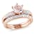Morganite and Diamond 10K Rose Gold Ring 1.19ctw