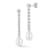 Rachel Zoe Freshwater Pearl CZ Tennis Drop Earrings in Rhodium Over
Sterling Silver