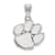 Rhodium Over Sterling Silver LogoArt Clemson University Medium Pendant