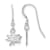 Rhodium Over Sterling Silver NHL San Jose Sharks LogoArt Dangle Earrings