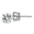 Rhodium Over 14K White Gold 3ct. 7.5mm Round G H I True Light Moissanite Earrings