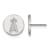 Rhodium Over Sterling Silver MLB LogoArt Los Angeles Angels Post Earrings