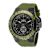 Invicta Aviator 50mm Black Dial Silicone Band Quartz Watch
