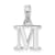 Sterling Silver Polished Block Initial -M- Pendant