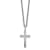 White Cubic Zirconia Stainless Steel Men's Cross Pendant With Chain