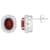 8x6mm Oval Garnet And White Topaz Accent Rhodium Over Sterling Silver
Halo Stud Earrings