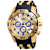 Invicta Pro Diver 50mm Yellow Dial Silicone, Stainless Steel Band Quartz Watch