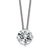 Rhodium Over 14K Gold 2 ct. 8.0mm Round D E F Pure Light Moissanite
Pendant with Chain