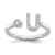 Rhodium Over 14K White Gold Lab Grown Diamond VS/SI GH, Initial U
Adjustable Ring