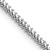 Rhodium Over 14k White Gold 1.4mm Solid Franco 30 Inch Chain