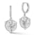 Sterling Statements Rhodium Over Sterling Silver Cubic Zirconia Rose
Charm Earrings