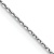Rhodium Over 14k White Gold 0.65mm Solid Diamond-Cut Round Open Link
Cable 16 Inch Chain