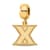 14K Yellow Gold Over Sterling Silver LogoArt Xavier University Small
Dangle Bead