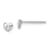 Rhodium Over Sterling Silver April Clear Preciosa Crystal Heart Earrings