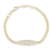 Sterling Statements 14K Yellow Gold Over Sterling Silver Pave ID Bar
Curb Chain Bracelet