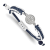 Stainless Steel MLB LogoArt Seattle Mariners Adjustable Cord Bracelet