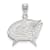 Rhodium Over Sterling Silver NHL LogoArt Columbus Blue Jackets Large Pendant